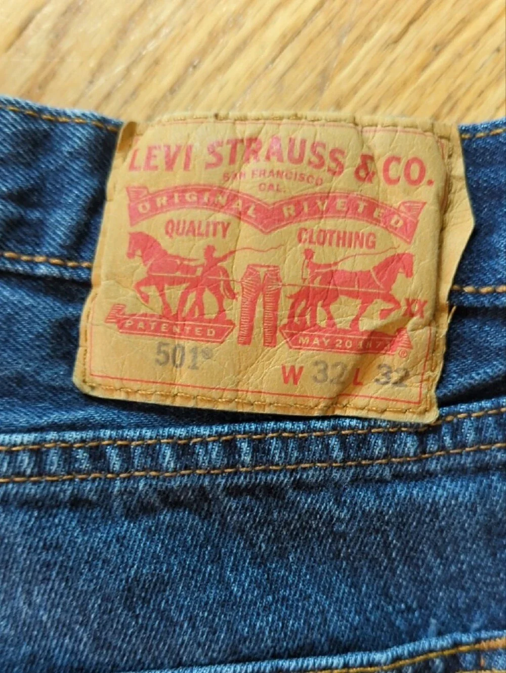 LEVI'S 501: Straight Leg, Dark Blue Button-Fly Denim Jeans (Men's/Women's)